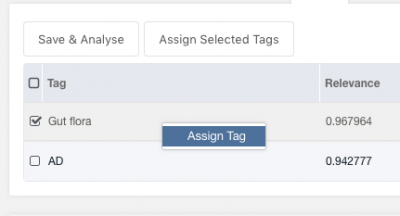 Assign tags
