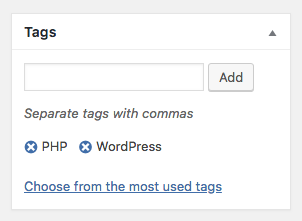 Wordpress Post Tags
